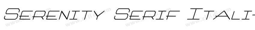 Serenity Serif Itali字体转换